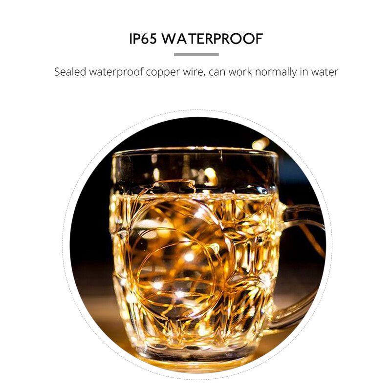 10 M 5 M 3 M 2 M vara stieples LED vītņu vītnes ar akumulatoru darbināmas Fairy LED stīgu gaismas svētku Ziemassvētku kāzu ballītes dekorēšanai