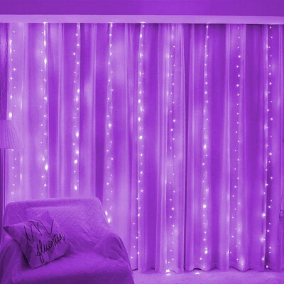 1db LED-es függönylámpák USB távirányítóval, alkalmas otthoni helyiségbe, esküvőre, partira, ablakra, falra, halloween karácsonyi dekorációra