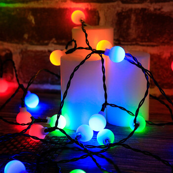 LED Φώτα χορδών μπάλας με μπαταρία String Lights Outdoor Globe Fairy Light για Χριστουγεννιάτικο ντεκόρ στον κήπο αποκριών γάμου