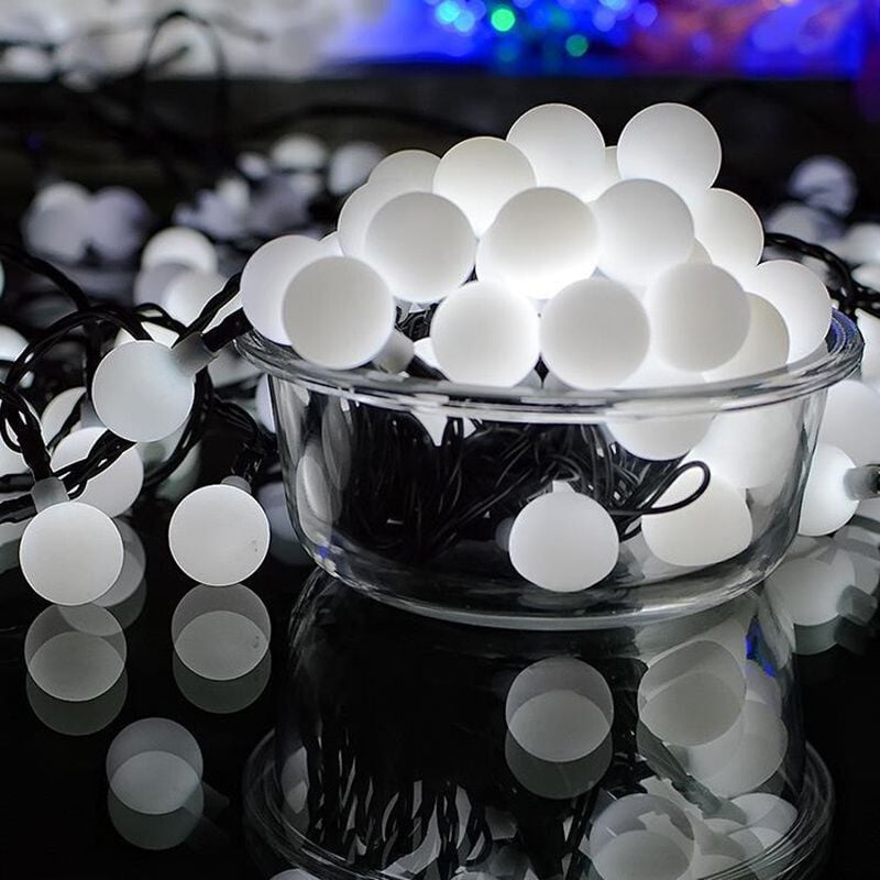 LED rutuliniai šviestuvai su baterijomis maitinami šviesos styginiai lauko gaublys fėjos šviesa vestuvėms Helovino sodo kalėdinis dekoras ﻿