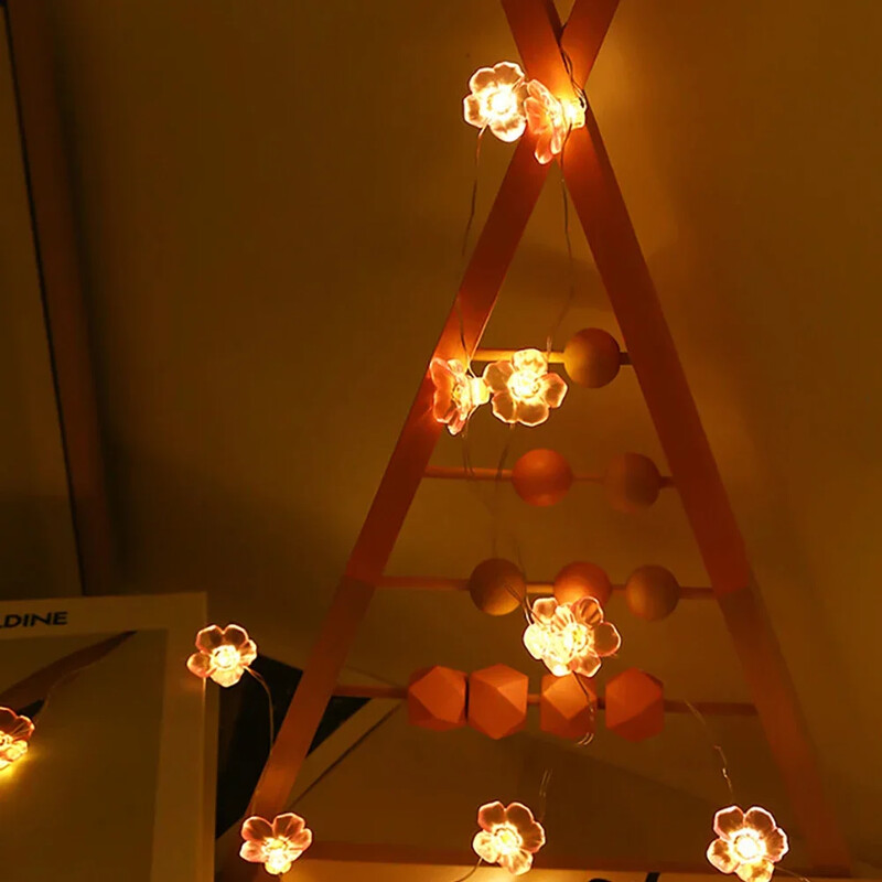 3M 30LEDS vyšnių žiedų pasakų lemputės rožinės spalvos gėlių styginių lempos, maitinamos baterijomis, skirtos lauko Kalėdų girliandos dekoravimui