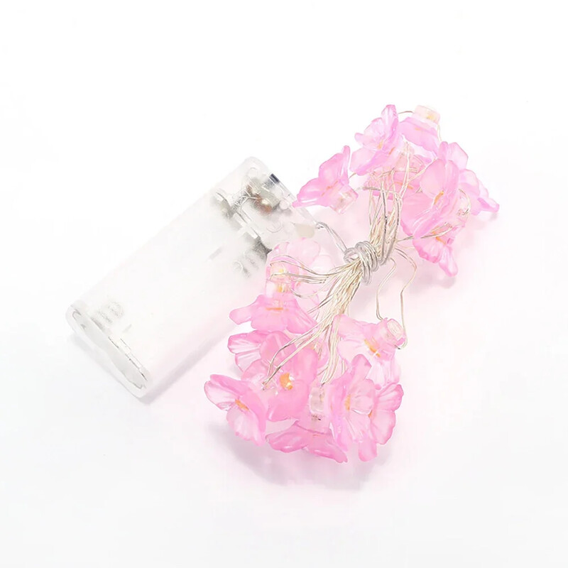 3M 30LEDS vyšnių žiedų pasakų lemputės rožinės spalvos gėlių styginių lempos, maitinamos baterijomis, skirtos lauko Kalėdų girliandos dekoravimui