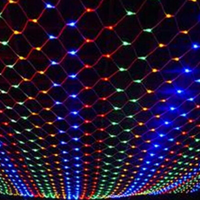 Led Net Mesh Fairy Light 1,5*1,5M 3*2M 6*4M kültéri vízálló függönyfüzér karácsonyi füzér esküvői parti ablak dekoráció