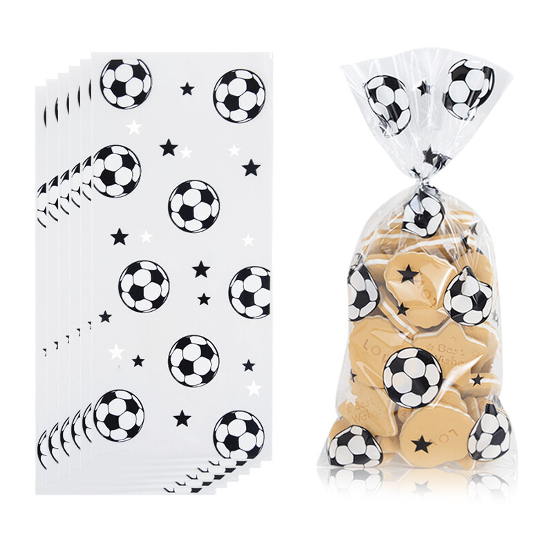 6/10/50 gab. Futbola motīvu dāvanu maisiņi Futbola konfekšu cepumu iepakojuma maisiņi Fani ballīšu somas zēniem dzimšanas dienas svinību dekorēšanai