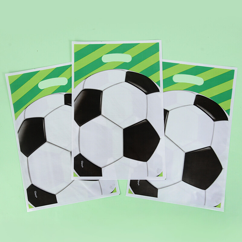 6/10/50 gab. Futbola motīvu dāvanu maisiņi Futbola konfekšu cepumu iepakojuma maisiņi Fani ballīšu somas zēniem dzimšanas dienas svinību dekorēšanai
