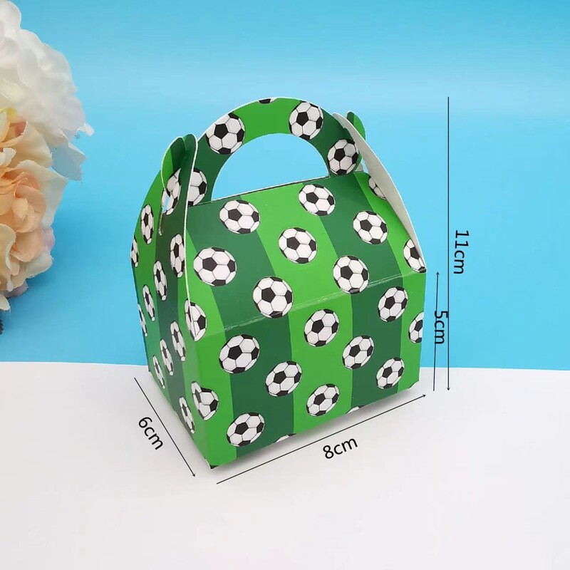 Radošs futbola dāvanu maisiņš Kraftpapīra maisiņš Sporta ballīšu dāvanu iepakojuma maisiņš Tote Bag Ērts dāvanu maisiņš Futbols Daudz laimes dzimšanas dienā