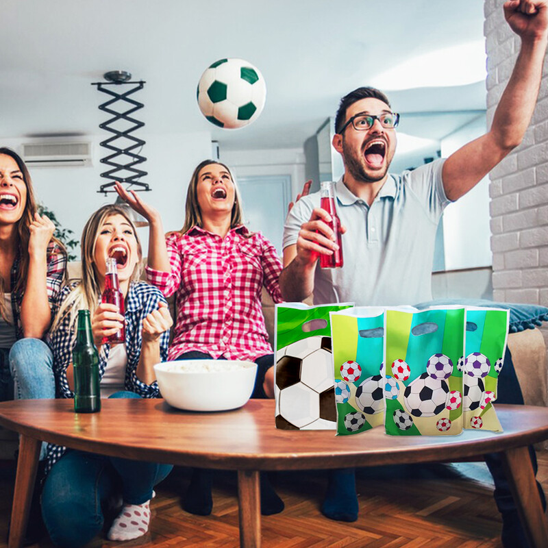 40 gab. Dāvanu iepakojums Bērnu konfekšu maisiņš Sporta tēma Futbola ballīšu soma Jauki apdrukāta dzimšanas dienas dāvanu futbola maisiņa uzglabāšanas organizators