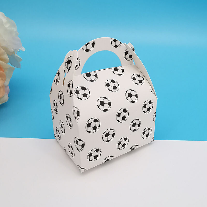 12 gab. Mini futbola konfekšu kastīte, pārnēsājama multfilmu bērnu dzimšanas dienas dāvanu kastīte šokolādes iepakojuma maisiņi Baby Shower ballītes dekors
