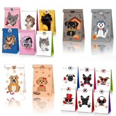 Amerzing paws Candy Bag με αυτοκόλλητα για χαρούμενα γενέθλια στολίδια πάρτι Τσάντα ζαχαρωτών για σκύλους Kitty Paper Gift bag Supplies