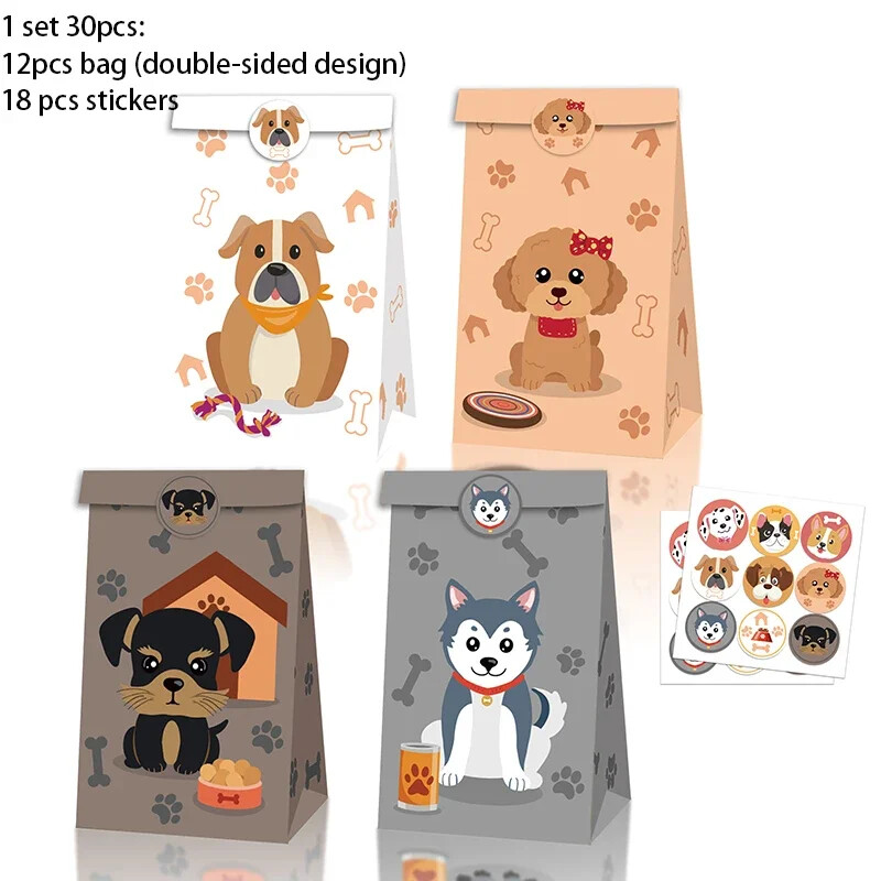 Amerzing paws konfekšu maisiņš ar uzlīmēm daudz laimes dzimšanas dienas svinībām. Suņu konfekšu maisiņš Kitty papīra dāvanu maisiņu piederumi