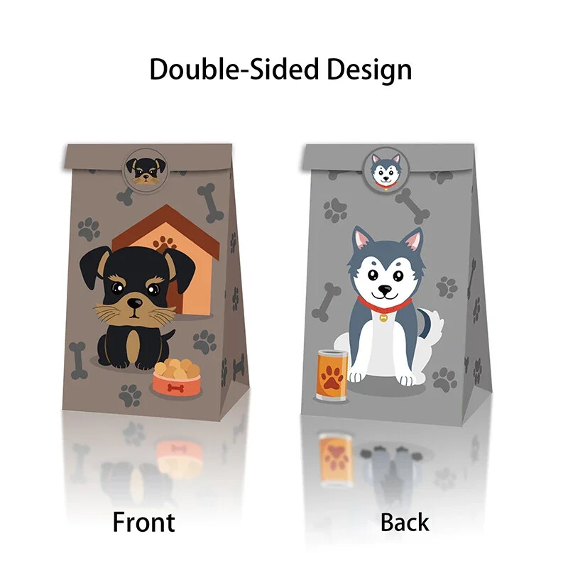 Amerzing paws konfekšu maisiņš ar uzlīmēm daudz laimes dzimšanas dienas svinībām. Suņu konfekšu maisiņš Kitty papīra dāvanu maisiņu piederumi