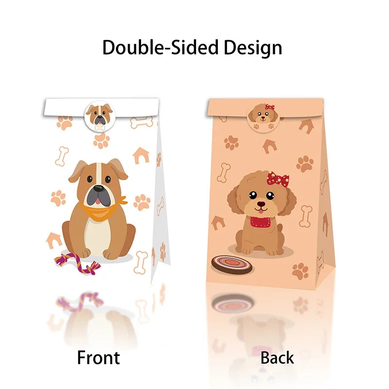 Amerzing paws konfekšu maisiņš ar uzlīmēm daudz laimes dzimšanas dienas svinībām. Suņu konfekšu maisiņš Kitty papīra dāvanu maisiņu piederumi