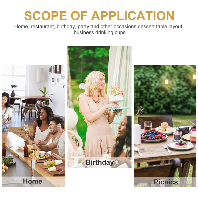 Pikniko stalo reikmenys Popieriniai lėkštės Puodeliai Rinkinys Namų vakarėlis Maistas Naujųjų metų tema Stalo įrankių rinkinys Indai