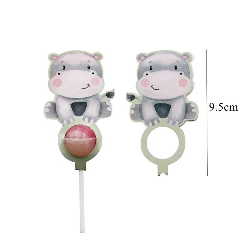 16 gab. Kartona kārbas dzīvnieku konfekšu kartītes konfekšu turētāju kartītes bērniem džungļu safari daudz laimes dzimšanas dienā ballītes dekorēšanai konfekšu turētāju piederumi