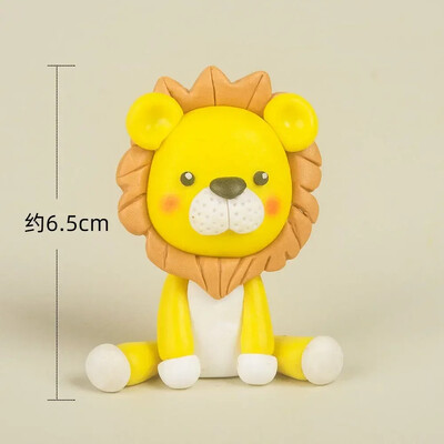 Ζούγκλα Ζώο Διακόσμηση κέικ Woodland Animal Lion Monkey Elephant Zebra Giraffe Cake Topper Kids Happy Wild Birthday Διακόσμηση τούρτας