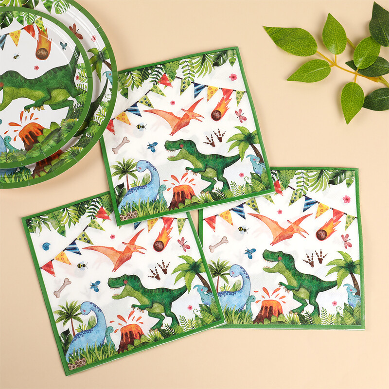 Dinozauru vienreizlietojamais galdauts Dinozauru dzimšanas dienas ballīšu rotājumi Bērnu zēnu bērnu duša Džungļu dino dzimšanas dienas ballīšu piederumi