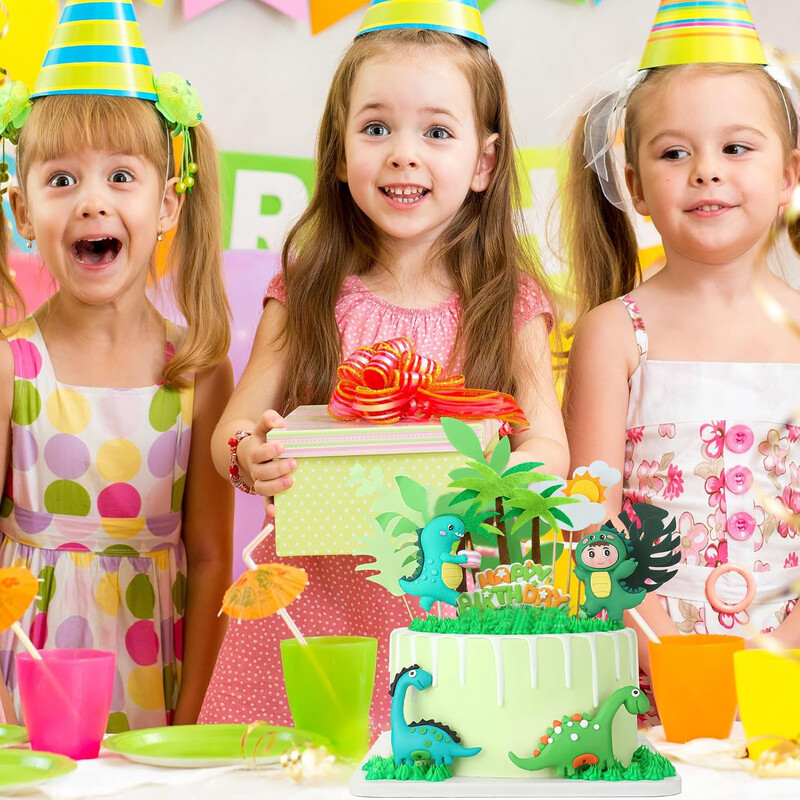20 gab. Dinozauru kūku pildījumi, Dino dzimšanas dienas kūku rotājumi Džungļu safari kūku kūciņu pildījumi zēnu kūku dekorēšanai