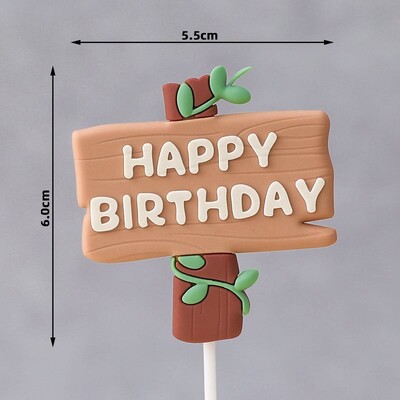 Woodland Cake Topper Hedgehog Squirrel Deer Animal Forest Jungle Party Happy Birthday Party Decor Kid 1st Baby Shower Cake Decor