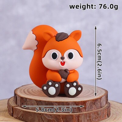 Woodland Cake Topper Hedgehog Squirrel Deer Animal Forest Jungle Party Happy Birthday Party Decor Kid 1st Baby Shower Cake Decor
