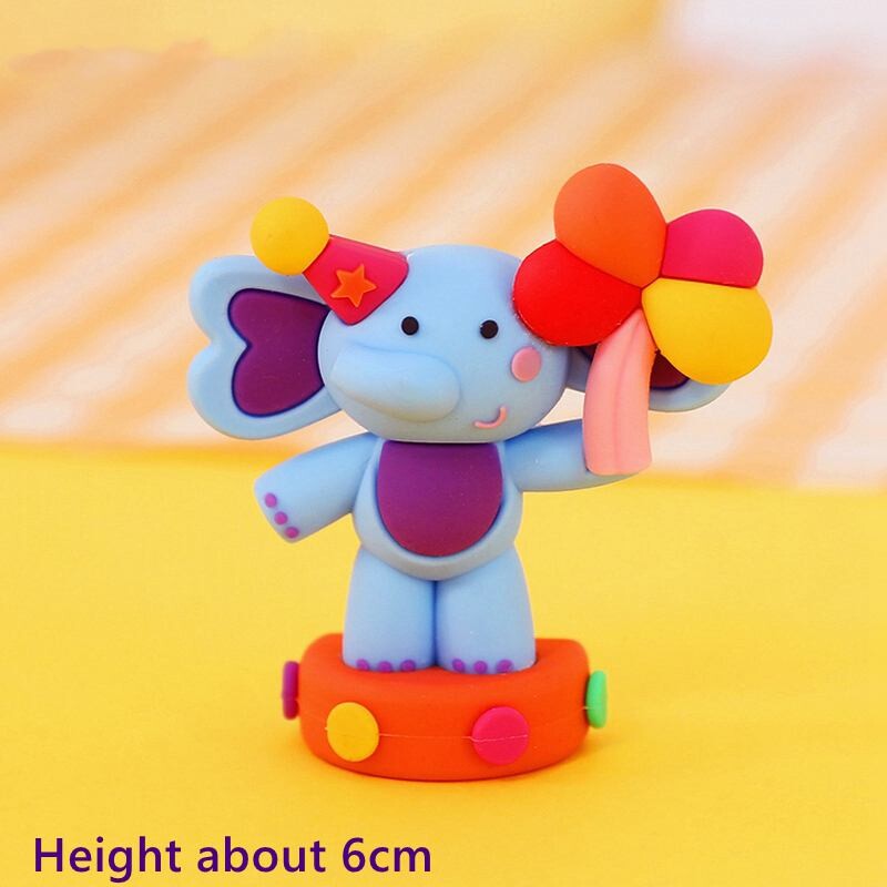 Cirka klauns kūkas virsotne zilonis lauva cirka klauns dzimšanas dienas ballītes dekors 1. dzimšanas dienas bērnu duša bērniem dāvanas kūkas dekorācijas