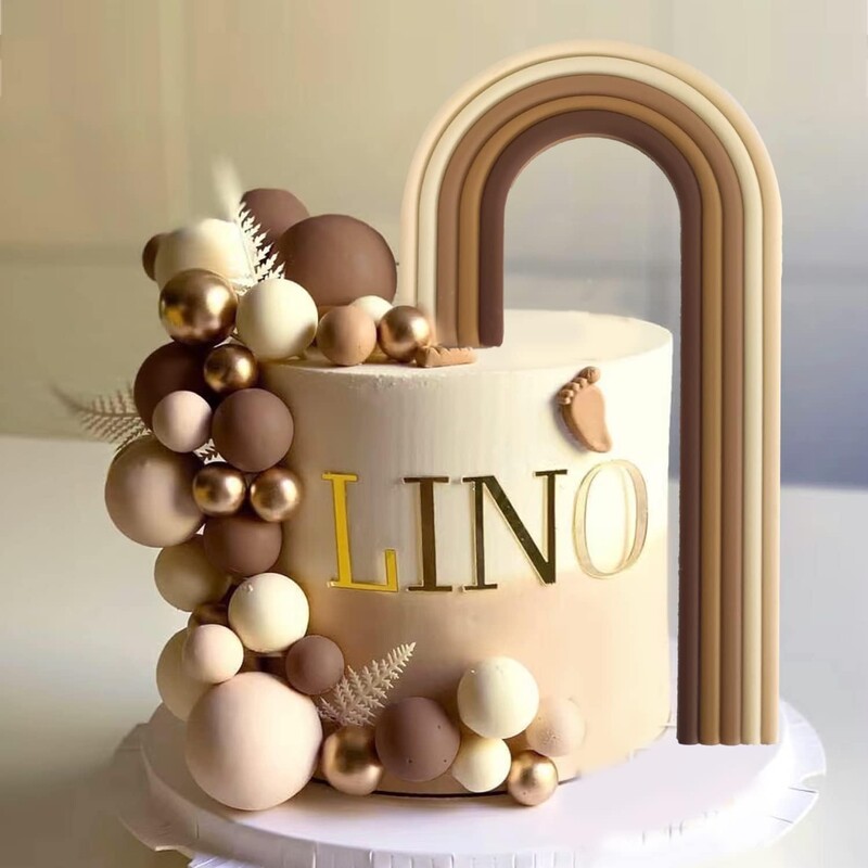 20db Golyós tortafeltétek Boho születésnapi fém csillogó golyós tortafeltöltő babaváró esküvői party Cupcake tortadíszek