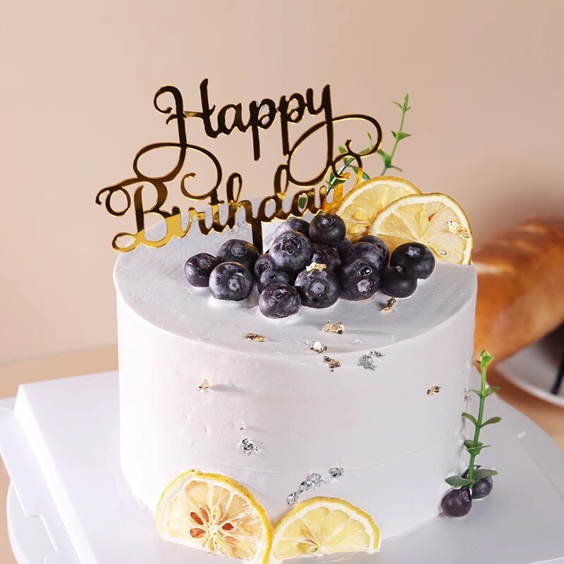 10 db akril boldog születésnapi tortafedő rózsaszín arany ezüst akril gyerekeknek férfi női tortadíszek babazuhanyhoz ajándék kellékek