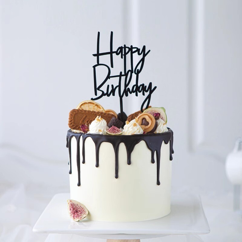 10 db akril boldog születésnapi tortafedő rózsaszín arany ezüst akril gyerekeknek férfi női tortadíszek babazuhanyhoz ajándék kellékek
