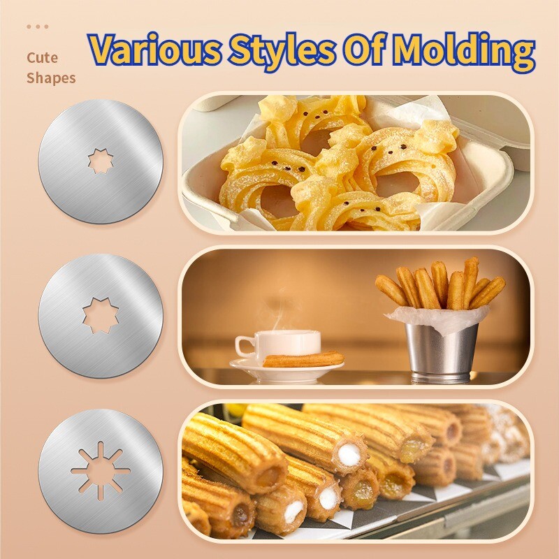 Set Home Spanyol fánk készítő Western Latin Fruit Maker Home Chipotle Puffs Cookies Brownie Sütés Cake Tools