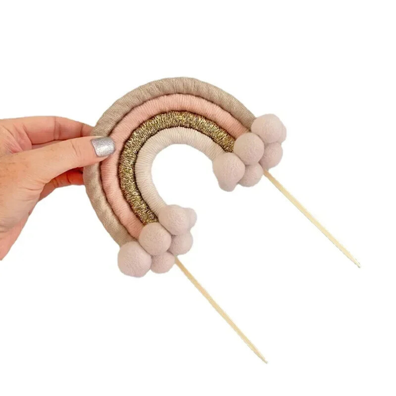 Skaista auduma varavīksnes kūkas virsma Krāsaina bumbiņu dekorēšanai ballīšu piederumi Daudz laimes dzimšanas dienas rotājumi un instrumenti