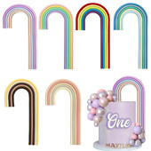 Πολύχρωμα Rainbow Cake Toppers Διακοσμήσεις τούρτας για γενέθλια Baby Shower Επετειακό πάρτι γάμου