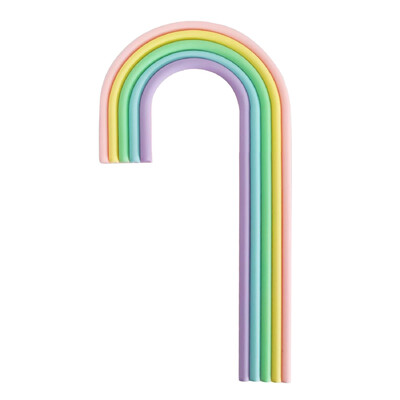 Πολύχρωμα Rainbow Cake Toppers Διακοσμήσεις τούρτας για γενέθλια Baby Shower Επετειακό πάρτι γάμου