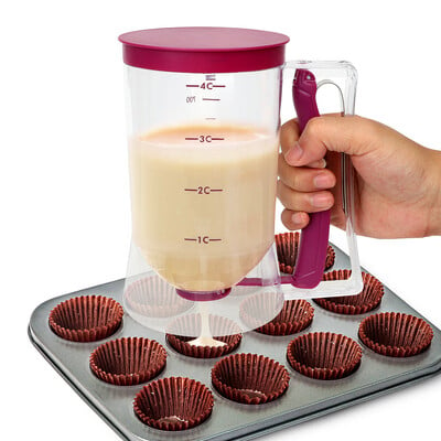 900 ml-es tészta liszt paszta adagoló cupcake süti torta muffin mérőpohár tejszín Speratator palacsinta tészta adagolókhoz