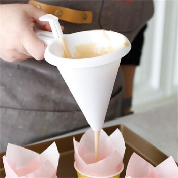 Χωνί κρέμας παγωμένου κουρκούτις χειρός Cupcake Frosting Funnel with Cream Icing Cake Σοκολάτα Dispenser Εργαλείο ψησίματος