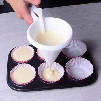 Χωνί κρέμας παγωμένου κουρκούτις χειρός Cupcake Frosting Funnel with Cream Icing Cake Σοκολάτα Dispenser Εργαλείο ψησίματος