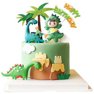 9 Πακέτα Διακοσμήσεις για τούρτες Dinosaur Babyshower Happy Birthday Cupcake Topper Dinosaur Cake Toppers για παιδιά Birthday Baby