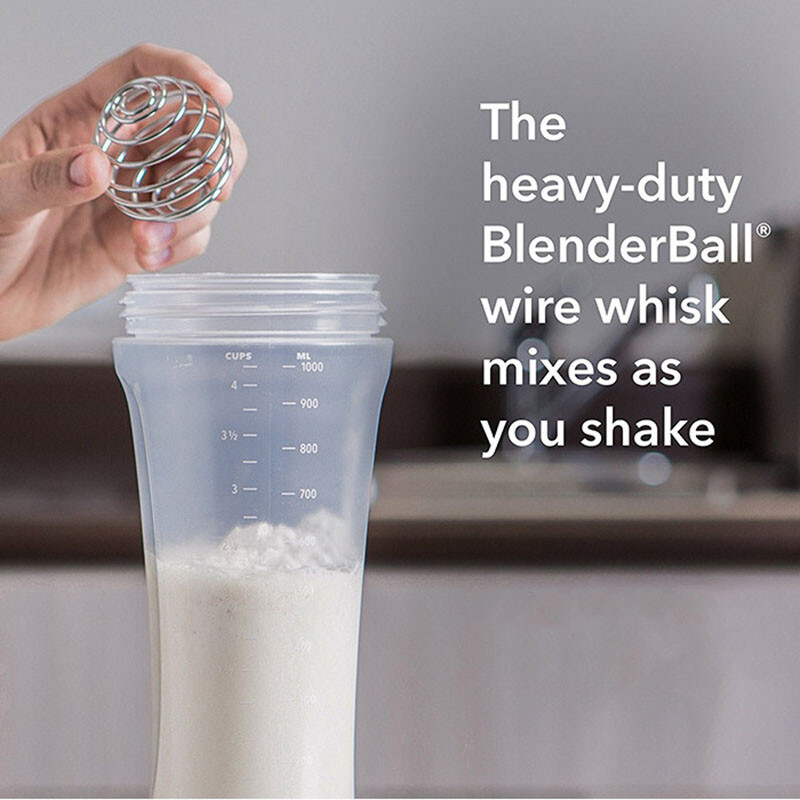 Rankinis alkūninis tešlos maišymo butelis Tešlos dozatorius kremo maišymo dozatorius bandelių maišymo buteliukas su padalomis su maišytuvo rutuliu