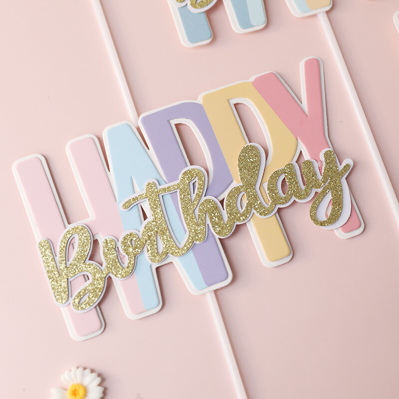 Jaunumi Rozā zils papīrs Daudz laimes dzimšanas dienā kūku pildījums Bērniem dod priekšroku bērniem dāvanas kūkas dekorēšanai dekorēšanas ballīšu piederumi