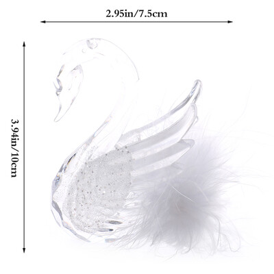 Swan Feather Crystal Swan Happy Birthday Cake Topper Crown Swan Day Valentines Cake Topper Birthday Cake βελούδινα διακοσμητικά αγάπη