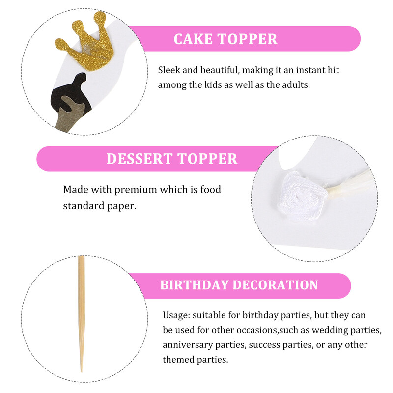 10 db Tortafedő Torták Papírpohárkalap Desszert Bambusz hattyú születésnapi dekorációs cupcake