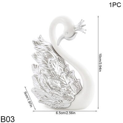 1 τμχ Crown Swan Cake Topper Χρυσό Ασημί φτερό Swan Cupcake Toppers για κορίτσια Χρόνια πολλά Δώρα διακόσμηση τούρτας γάμου