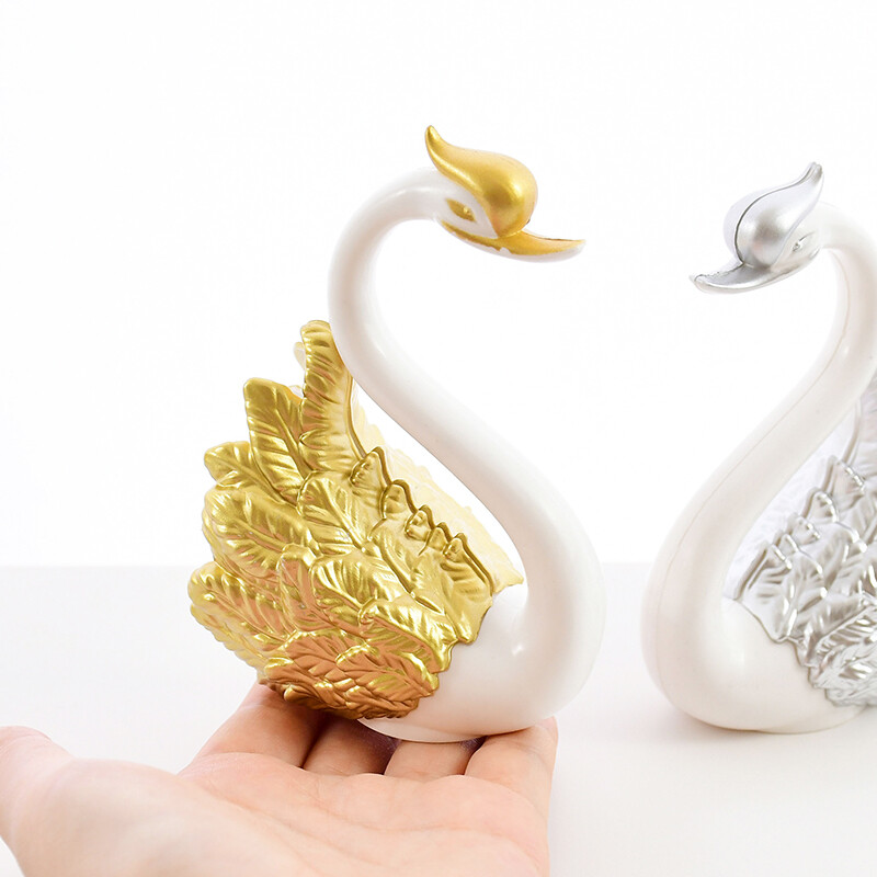 1 gab Crown Swan kūkas virsma Zelta Sudraba spalvu Gulbja Kēksu Topi meitenēm Daudz laimes dzimšanas dienā Kāzu ballītes kūkas dekorācijas dāvanas