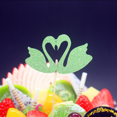 10 τεμ./παρτίδα Swan Flamingo Cake Toppers Προμήθειες Cupcake Wrappers Χρόνια πολλά Διακοσμήσεις Baby Shower Διακοσμήσεις για πάρτι γάμου