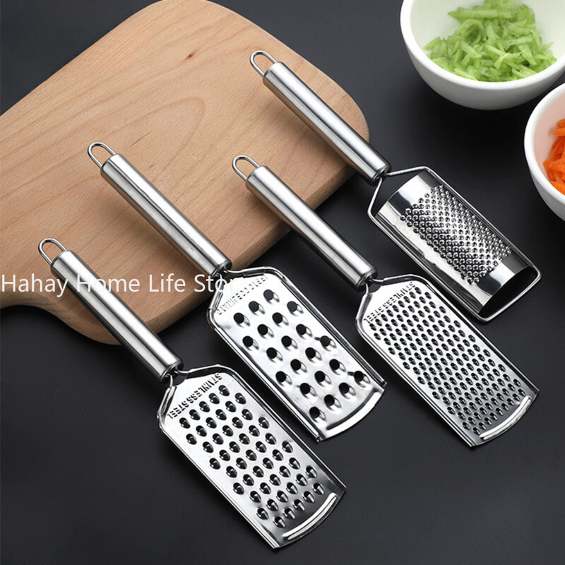 Nerūsējošā tērauda pārtikas siera rīve Pārnēsājama manuāla dārzeņu griezēja Viegli tīrāma rīve ar rokturi Daudzfunkcionāla mājas virtuve arī