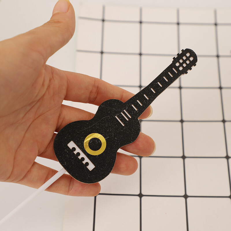 8db Kreatív Hangjegyek Tortafeltét Hangszerek Fesztivál Cupcake Toppers esküvői születésnapi party tortadíszítéshez