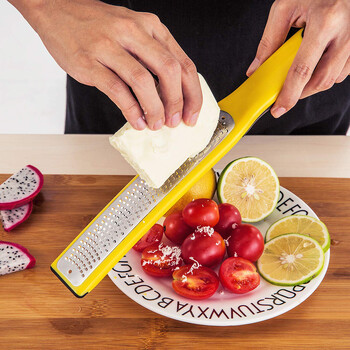 Citrus Lemon Zester и ренде за сирене с контейнер за улавяне на сирене, лимон, джинджифил, чесън, зеленчуци, плодове