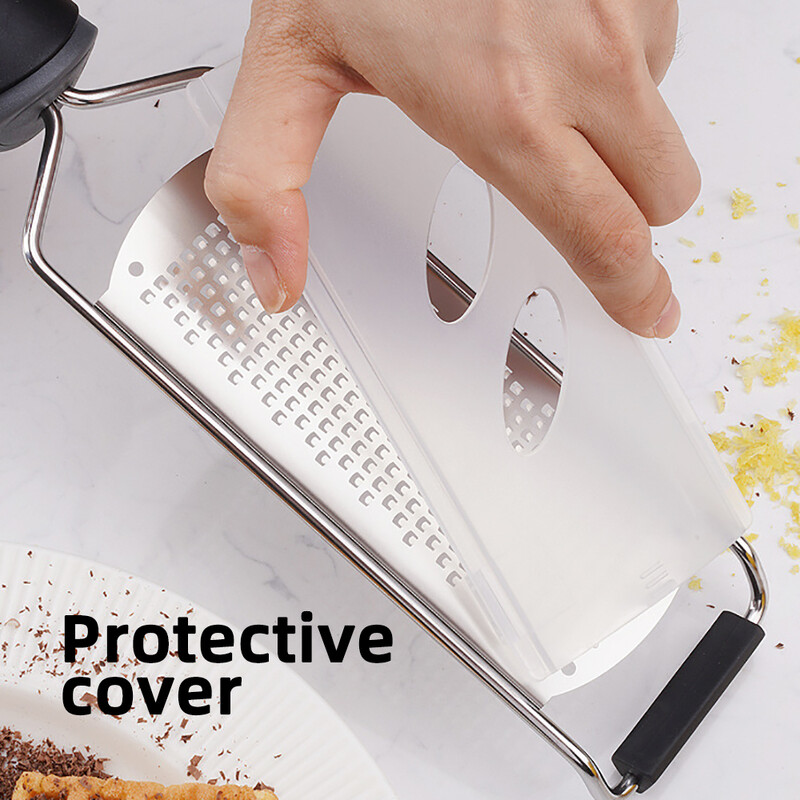 304 rozsdamentes acél sajtborotva kézi citromos fokhagymareszelő hosszú nyelű zöldségszeletelővel Konyhai szerszámmal sajtreszelő