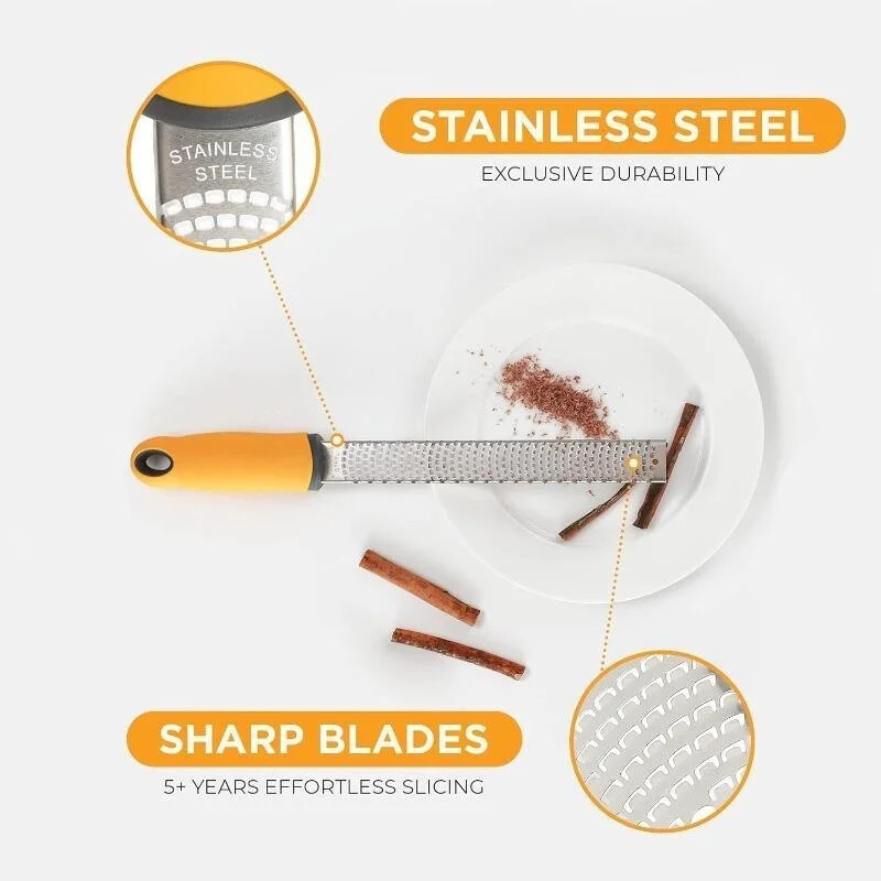 Rozsdamentes acél sajt citrom reszelő Többfunkciós téglalap szerecsendió csokoládé Zöldség Gyümölcs Hámozó Konyhai kütyü
