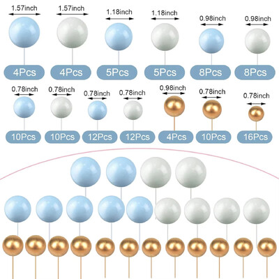 108 db golyós tortafeltét lufi Cupcake topper barkács torta betét topper hab tortagolyók sütési dekoráció esküvői születésnapra