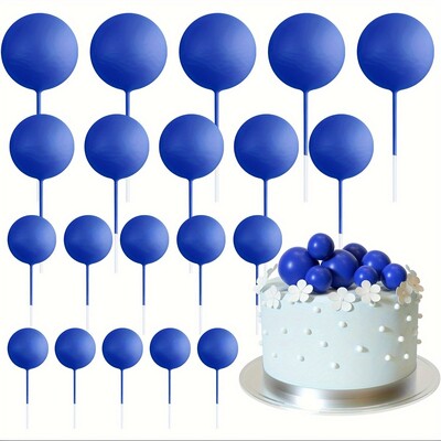 20db Tortafedő Arany Ezüst Golyó Boldog születésnapot Tortafedő Barkácsolás Cupcake Zászló Esküvői Karácsonyi Bál dekor Születésnapi Dekoráció