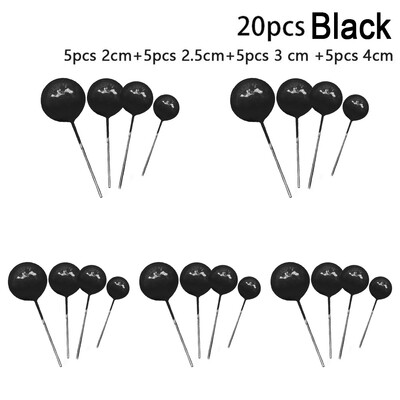 20db Golyós tortafesték Kreatív Arany Ezüst Lovely Ball Születésnapi Party Cupcake Topper Decor Barkácsolás Tortabetét Picks Dekoráció